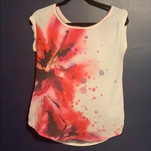 Cap sleeve top, flowy bottom